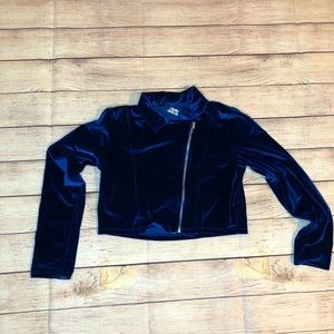 Girls winter navy blue crop jacket🦋